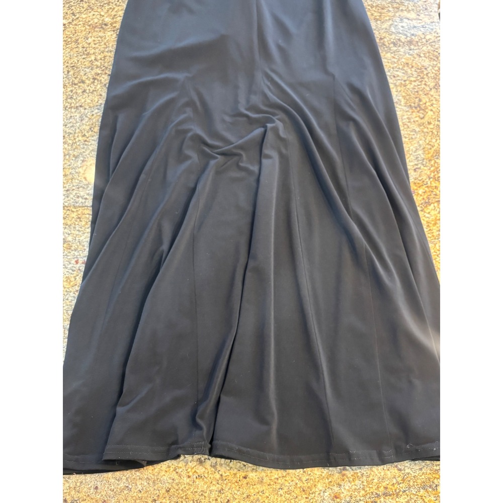Jessica McClintock Gunne Sax Black Halter Rhinestone Embellished Maxi Dress 9/10 - Picture 11 of 11